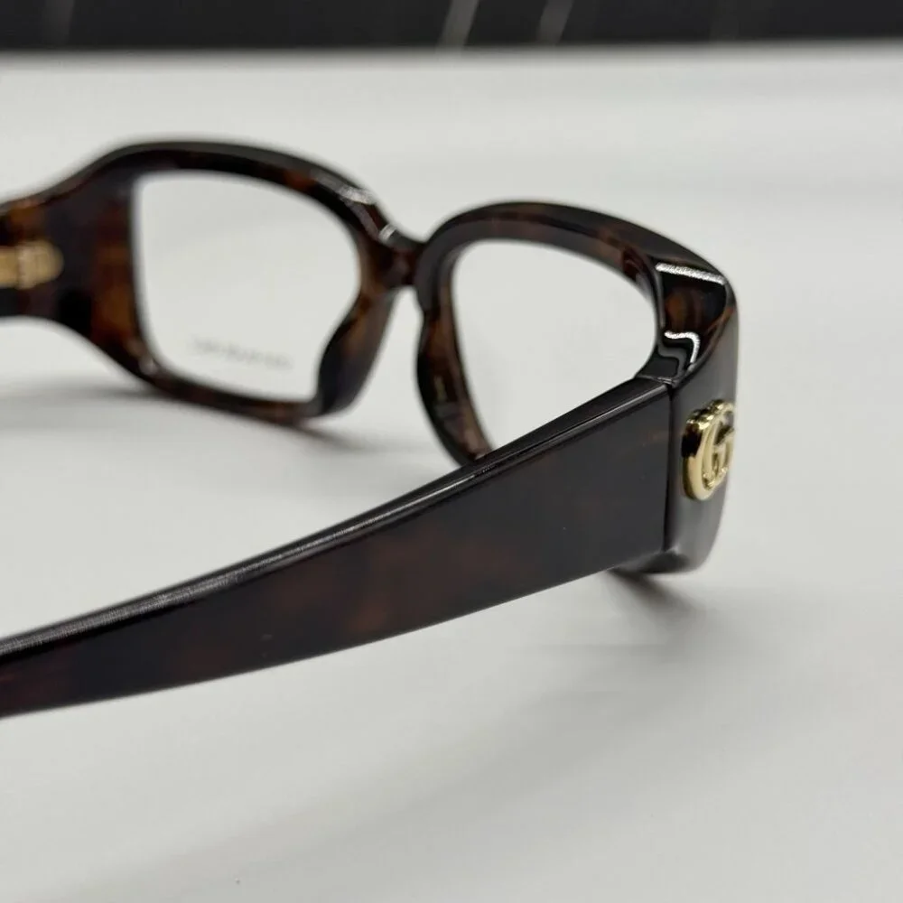 NEW GG1406O 002 GUCCI HAVANA SQUARE WOMEN GUCCI EYEGLASSES